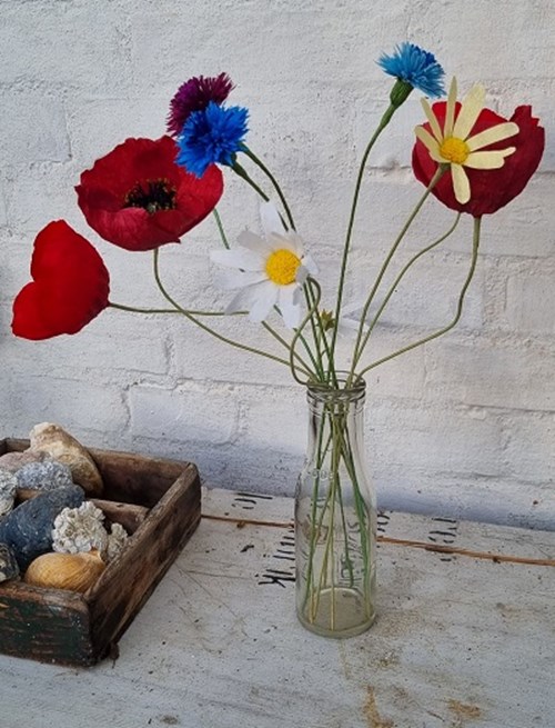 Blomster af crepepapir